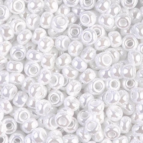 6/0 Miyuki Seed Beads - White Pearl Ceylon - 20gm