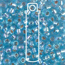 6/0 Miyuki Seed Beads - Silver Lined Aqua AB - 20gm