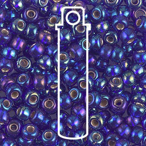 6/0 Miyuki Seed Beads - Silver Lined Cobalt AB - 12.5gm