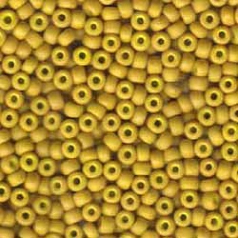 6/0 Miyuki Seed Beads - Matte Opaque Mustard - 20gm