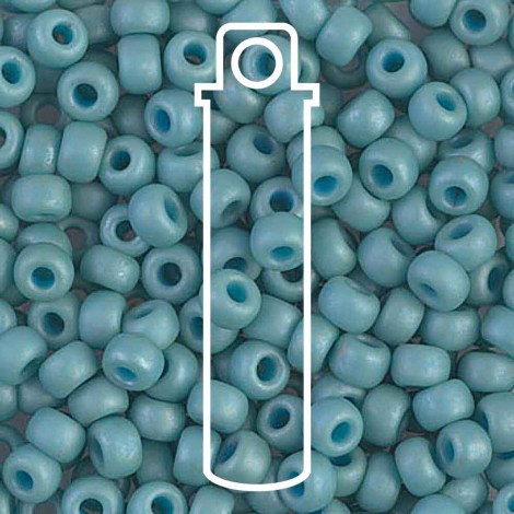 6/0 Miyuki Seed Beads - Matte Metallic Turquoise - 20gm