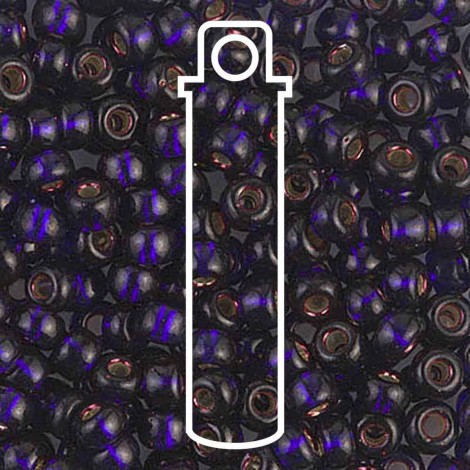 6/0 Miyuki Seed Beads - Silver Lined Dark Purple - 20gm 6/0 Miyuki Seed Beads - Silver Lined Dark Purple - 20gm