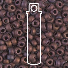 6/0 Miyuki Seed Beads - Matte Metallic Dark Raspberry Iris - 20gm