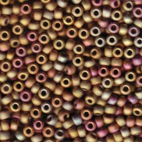 6/0 Miyuki Seed Beads - Matte Metallic Khaki Iris - 20gm