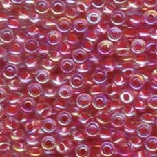6/0 Miyuki Seed Beads - Dark Coral Lined Crystal AB - 20gm