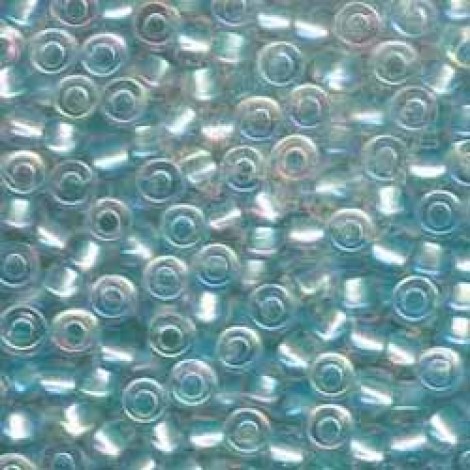6/0 Miyuki Seed Beads - Pearlised Crystal AB/Lt Aqua