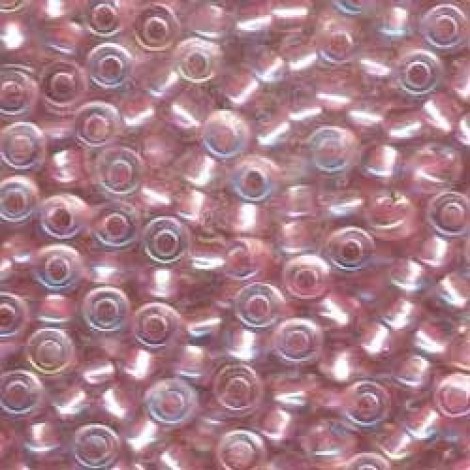 6/0 Miyuki Seed Beads - Pearlised Crystal AB/Pink