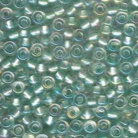 6/0 Miyuki Seed Beads - Pearlised Crystal/Pale Mint - 20gm
