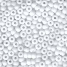 6/0 Miyuki Seed Beads - Matte Opaque White - 20gm