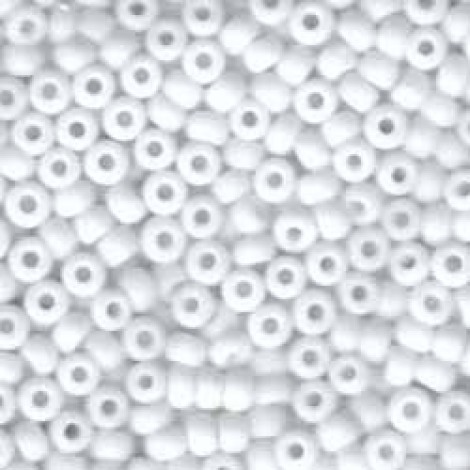 6/0 Miyuki Seed Beads - Matte Opaque White - 20gm