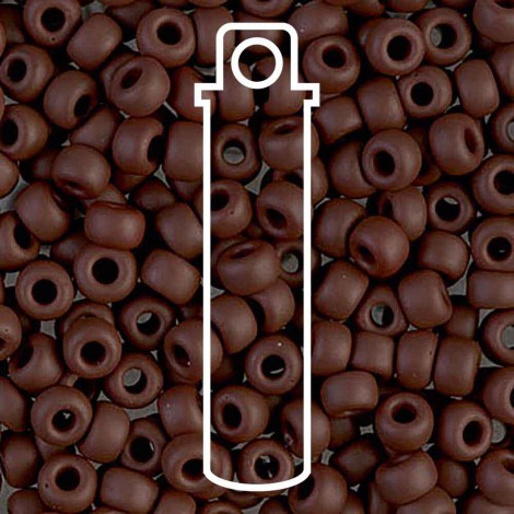 6/0 Miyuki Seed Beads - Matte Opaque Chocolate - 20gm