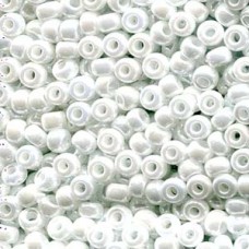 6/0 Miyuki Seed Beads - White Pearl Ceylon