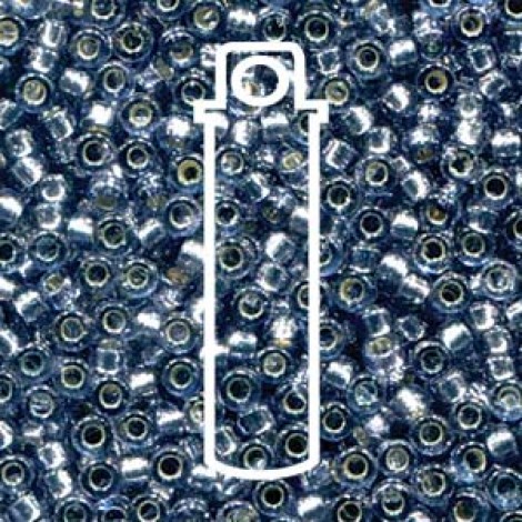 6/0 Miyuki Seed Beads - Duracoat Silver Lined Dyed Denim - 20gm 