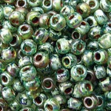 6/0 Miyuki Seed Beads - Transparent Seafoam Picasso - 20gm