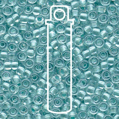 6/0 Miyuki Seed Beads - Inside Dyed Pearlised Aqua - 20gm 6/0 Miyuki Seed Beads - Inside Dyed Pearlised Aqua - 20gm