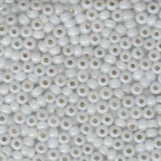 6/0 Miyuki Seed Beads - Gilt Lined White Opal - 20gm