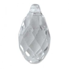 11mm Swarovski 6010 Briolette Drops - Lt Grey Opal - Each