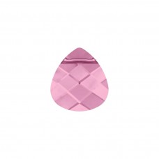 11x10mm Swarovski 6012 Crystal Briolette Pendants - Rose - Pack of 2
