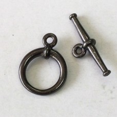 15mm TierraCast Large Tapered Clasp Set - Black Oxide Plated - per set