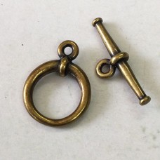 15mm TierraCast Large Tapered Clasp Set - Brass Oxide Plated - per set