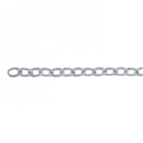 2.2mm Sterling Silver Flat Cable Chain