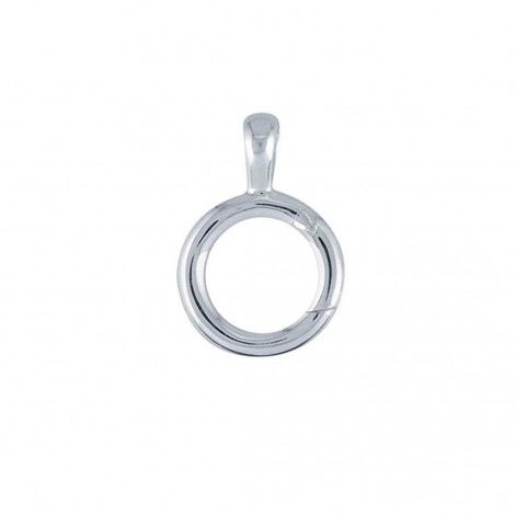 20mm Sterling Silver Charm Circle Holder Pendant with Bail