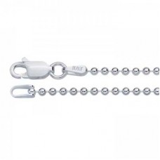 1.8mm 24in (61cm) Sterling Silver Ball Chain Necklace - Each