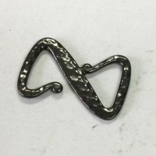 28x19mm TierraCast Z-Hook Clasp - Black Oxide Plated - each