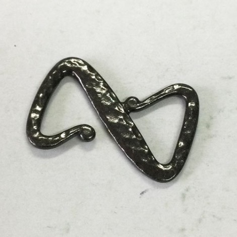 28x19mm TierraCast Z-Hook Clasp - Black Oxide Plated - each