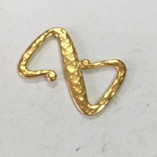28x19mm TierraCast Z-Hook Clasp - 22K Gold Plated - each