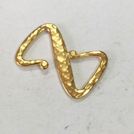 28x19mm TierraCast Z-Hook Clasp - 22K Gold Plated - each