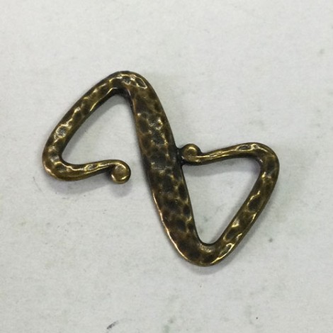 28x19mm TierraCast Z-Hook Clasp - Brass Oxide Plated - each 28x19mm TierraCast Z-Hook Clasp - Brass Oxide Plated - each