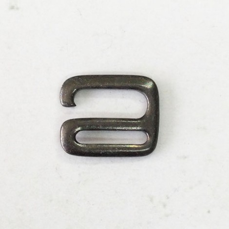 1/2" (12.5mm) TierraCast E-Hook Clasps - Black Oxide Plated - each