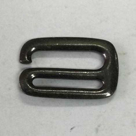3/4" (18mm) TierraCast E-Hook Clasp - Black Oxide Plated - each