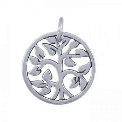 14mm Tree of Life Sterling Silver Charm w/J Ring