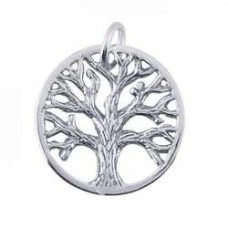 15mm Tree of Life Sterling Silver Charm w-Jumpring - Each