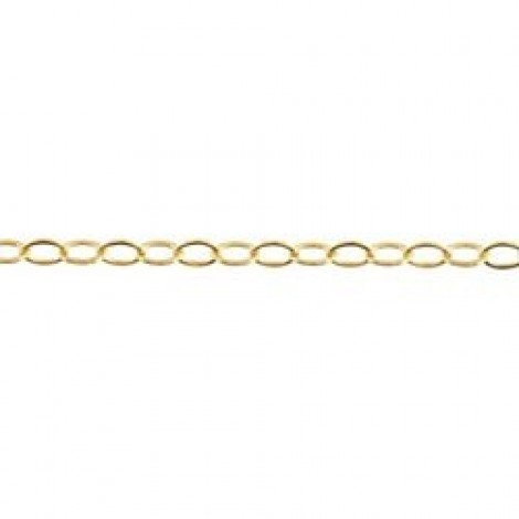 1.5x2.1mm 14Kt Gold-Filled Flat Cable Chain