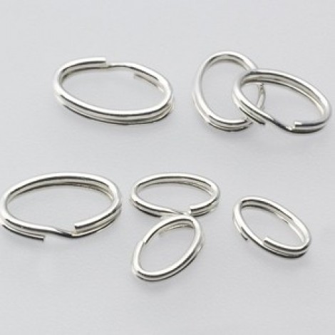 6x4.5mm (OD) Oval Sterling Silver Split Rings