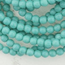4mm Czech Round Beads - Opaque Turquoise