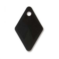 14mm Swarovski Rhombus Pendants - Jet - Pack of 2