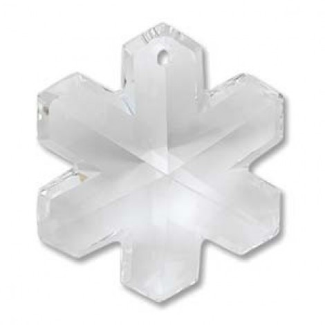 20mm Swarovski 6704 Snowflake Pendants - Crystal