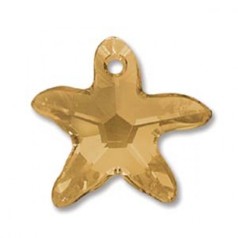 20mm Swarovski 6721 Starfish - Topaz - Each 20mm Swarovski 6721 Starfish - Topaz - Each