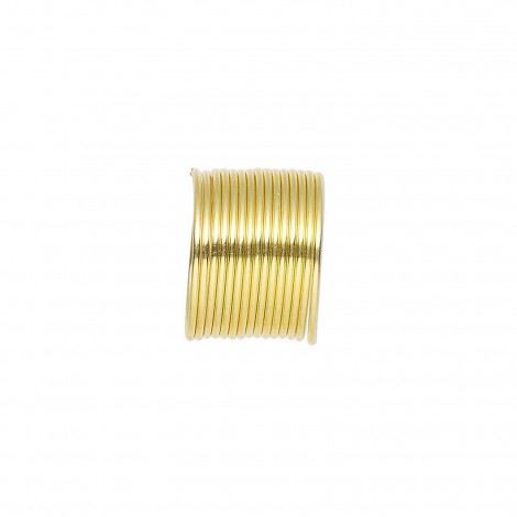 .5" (12.5mm) Toe Memory Wire - Gold Plated - 12 Loops