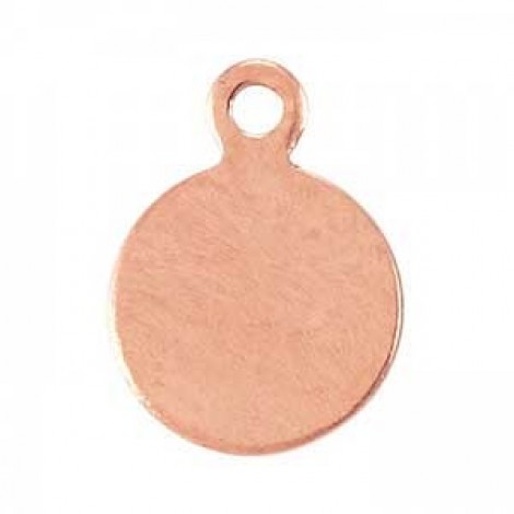 9.9mm 24ga Rose Gold Filled Round 1-Ring Stamping Blank Tag - Pack of 2 9.9mm 24ga Rose Gold Filled Round 1-Ring Stamping Blank Tag - Pack of 2