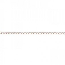 1.4mm 14kt Rose Gold Filled Lightweight Flat Open Cable Chain