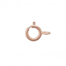 5mm 14K Solid Rose Gold Spring Ring Clasp