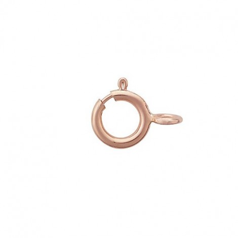 5mm 14K Solid Rose Gold Spring Ring Clasp