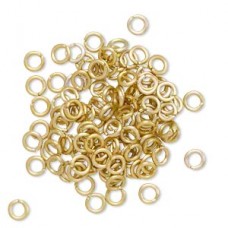 4mm 20ga Aluminium Jumprings - Matte Gold- Pack of 100