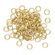 4.5mm 20ga Aluminium Jumprings - Matte Gold - Pack of 100