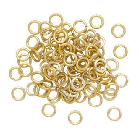 4.5mm 20ga Aluminium Jumprings - Matte Gold - Pack of 100